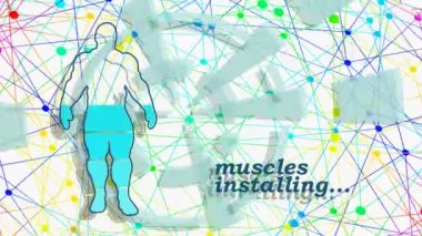 Vücut geliştirmeci siluet görüntü