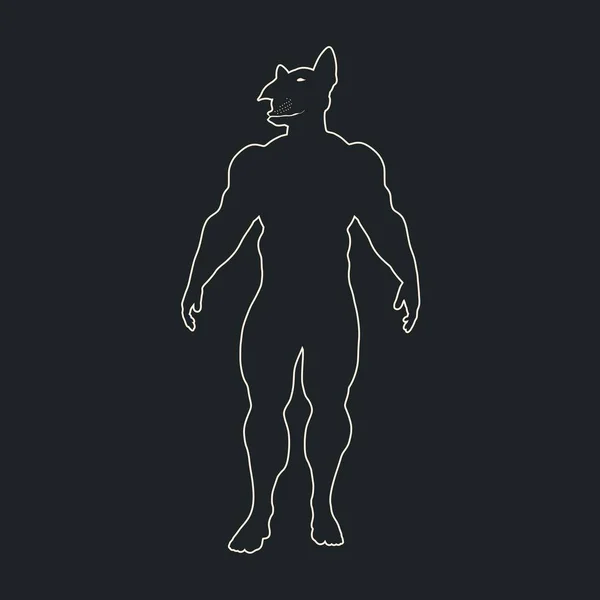 Portrait de taureau terrier avec corps humain — Image vectorielle