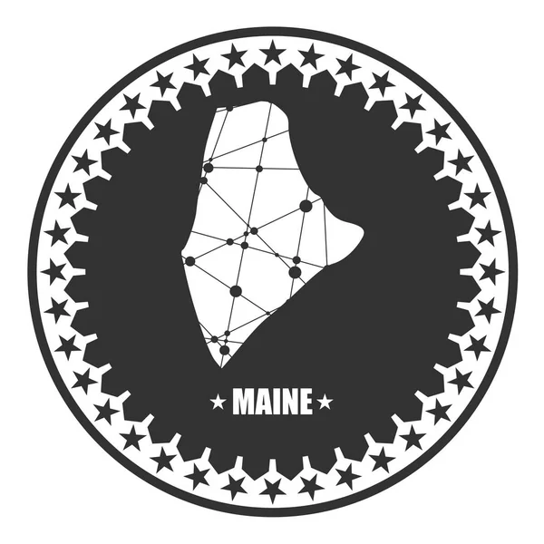 Carte de l'État du Maine — Image vectorielle