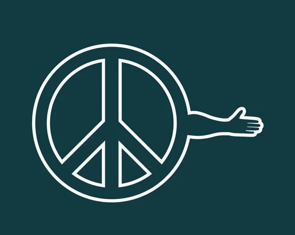 Peace symbol icon — Stock Vector