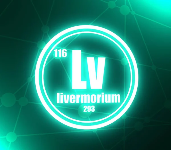 Pierwiastek chemiczny z Livermorium. — Zdjęcie stockowe
