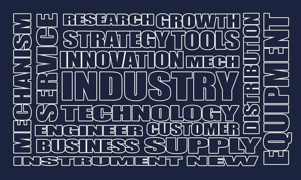 Concepto de nube palabra industria — Archivo Imágenes Vectoriales