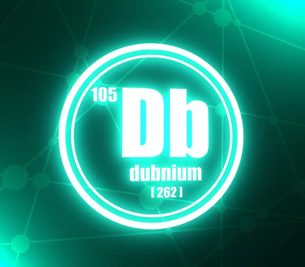 Dubnium kémiai elem. — Stock Fotó