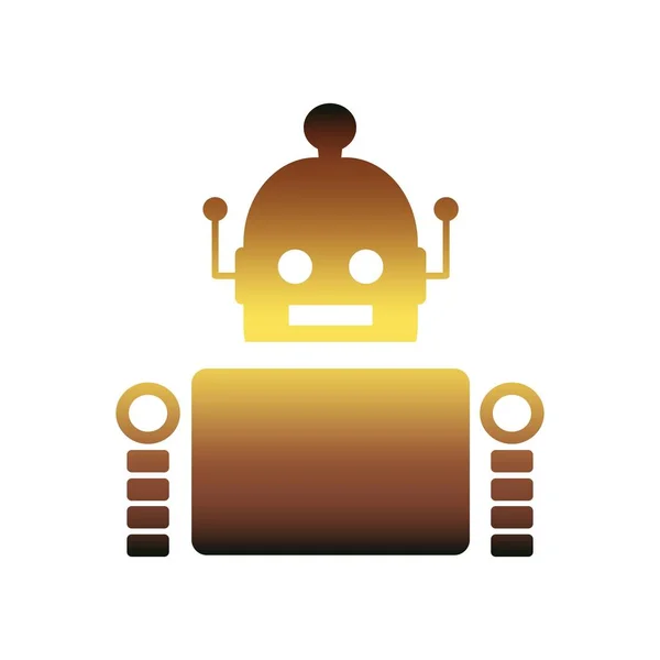 Cute vintage robot — Stock Vector