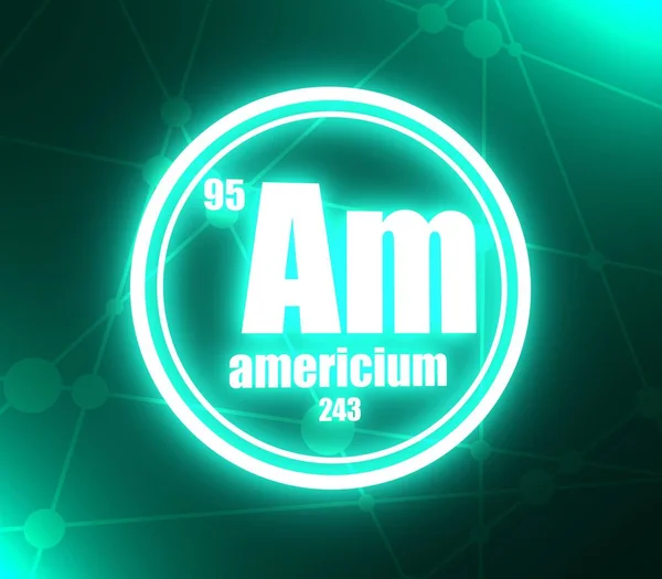 Americium-хімічний елемент . — стокове фото