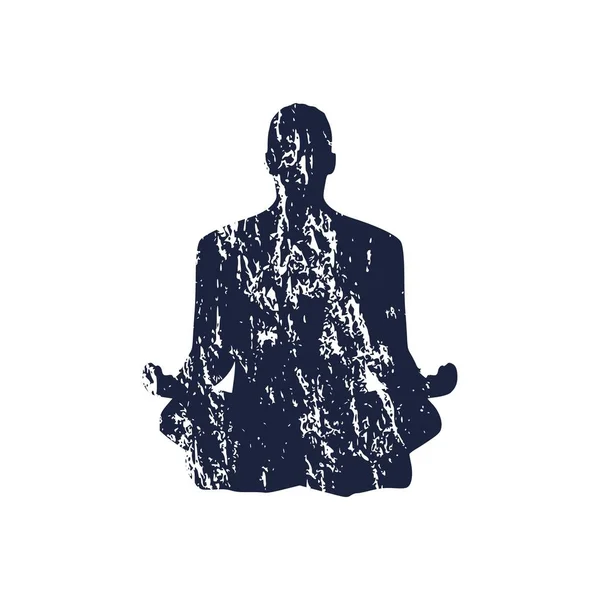 Иллюстрация медитации бизнесмена — стоковый вектор
