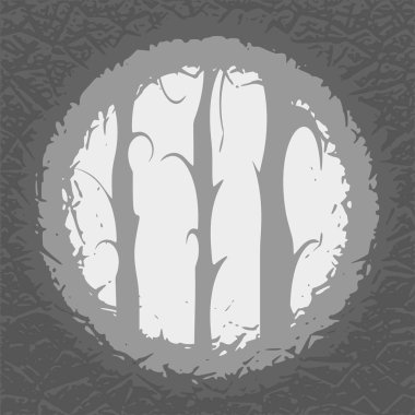 Ağaçlar tek renkli siluetler