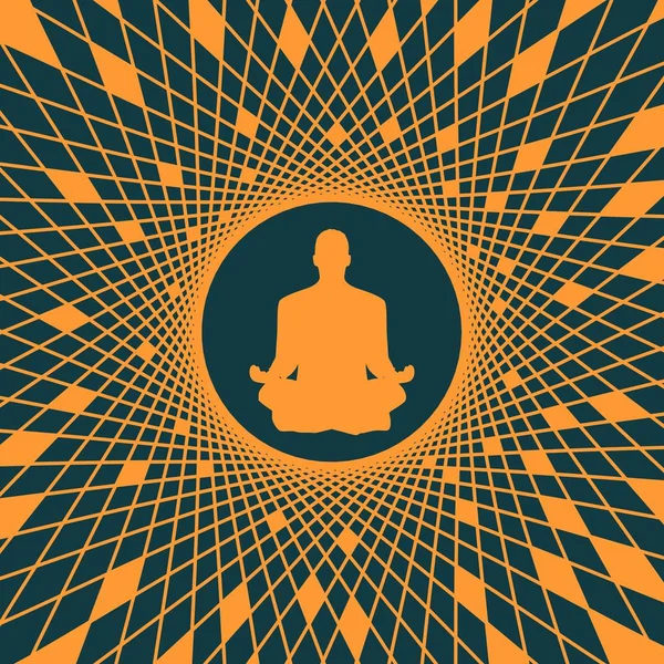 Ilustrație meditație om de afaceri — Vector de stoc