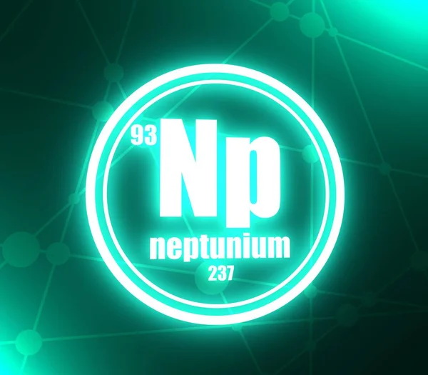 Chemický prvek Neptun. — Stock fotografie