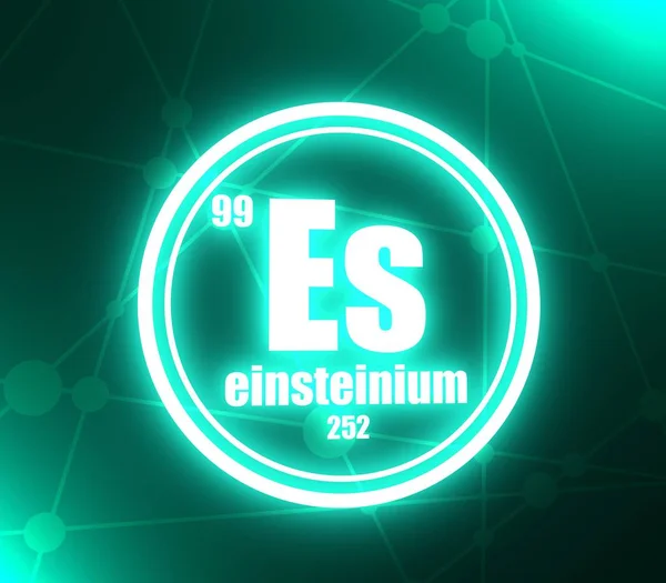 Химический элемент Эйнштейния . — стоковое фото