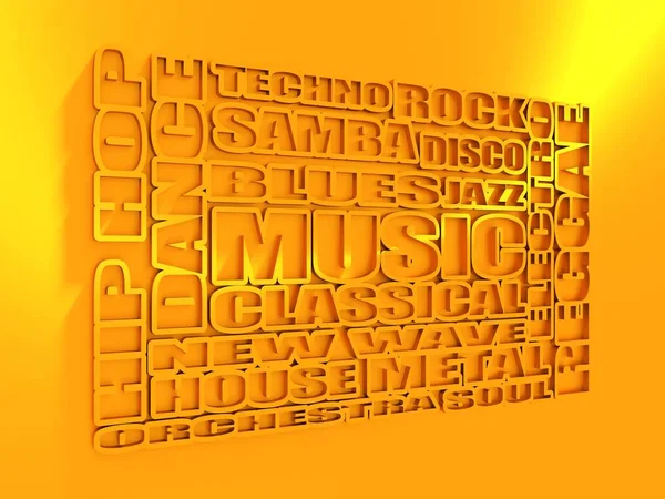 Music relative words cloud — Stock Photo, Image