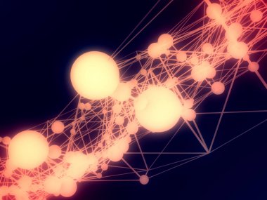 Çizgiler ve küreler arka plan.