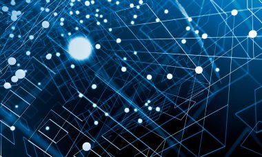 Çizgiler ve küreler arka plan.