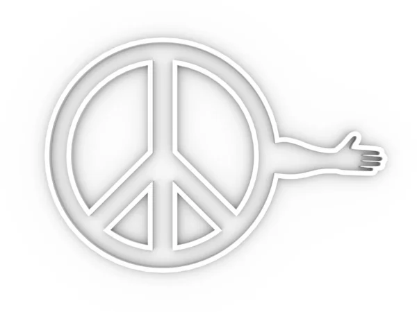 Ícone de símbolo de paz — Fotografia de Stock