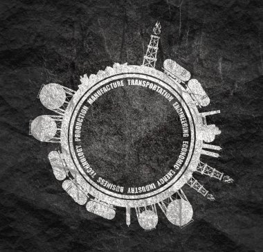 Doğal gaz endüstrisi tasarım konsepti.