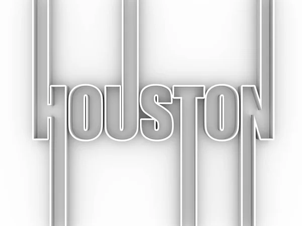 Název města Houston. — Stock fotografie