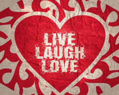 Canlı Laugh Love motivasyon metni.