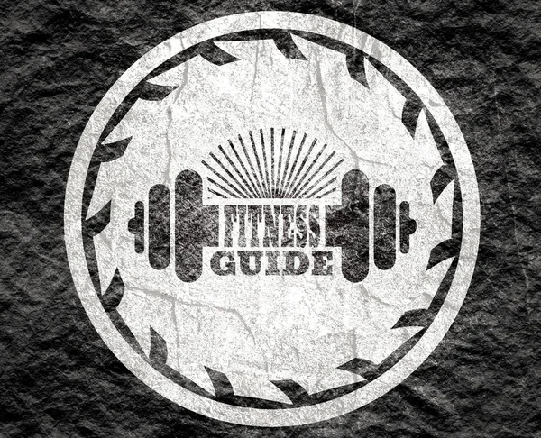 Fitness guide text. Gym och Fitness relativa bild — Stockfoto
