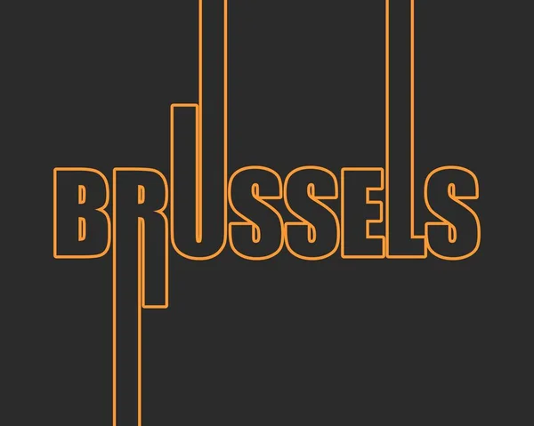 Bruxelles nom de la ville . — Image vectorielle