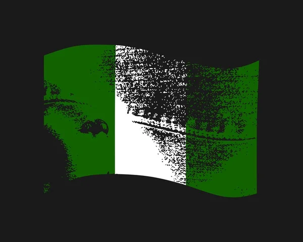 Diseño de bandera de Nigeria — Archivo Imágenes Vectoriales