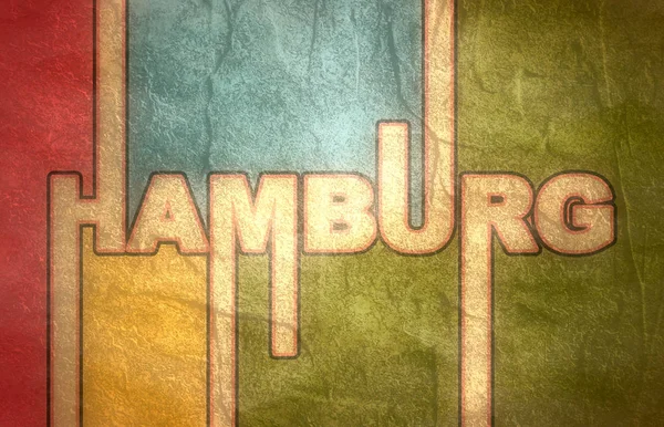 Hamburg city namn. — Stockfoto