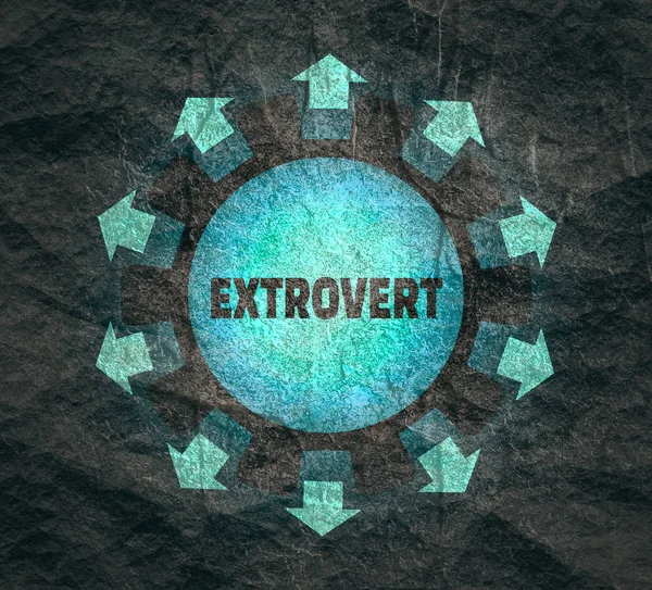 Extrovert character type. Psychlogy metaphor. — Stock Photo, Image