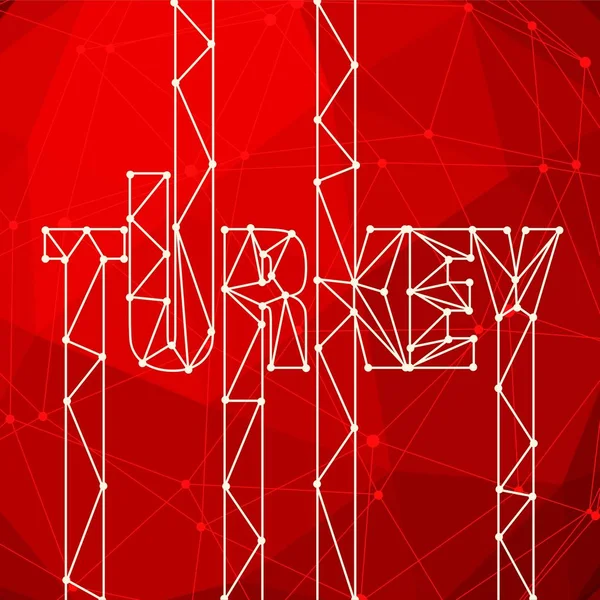 Turquie nom du pays . — Image vectorielle