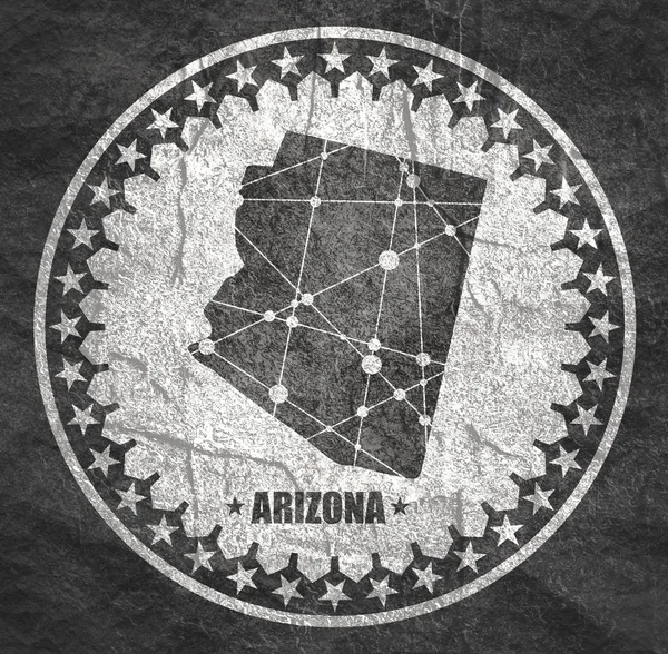 Arizona Mapa del estado — Foto de Stock