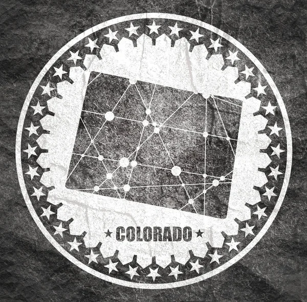 Mapa státu Colorado — Stock fotografie