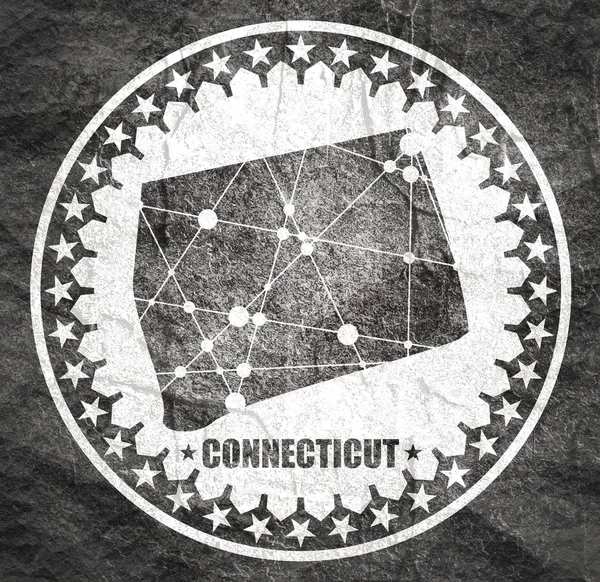 Connecticut Carte de l'État — Photo