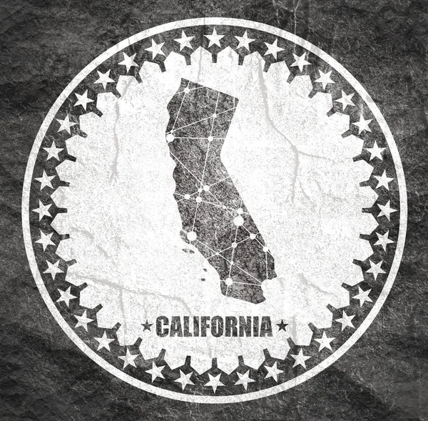 California mapa stanu — Zdjęcie stockowe