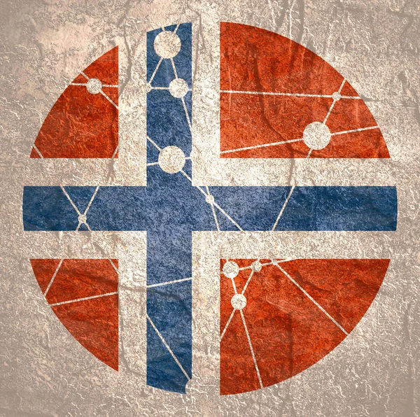 Koncept vlajky Norska — Stock fotografie