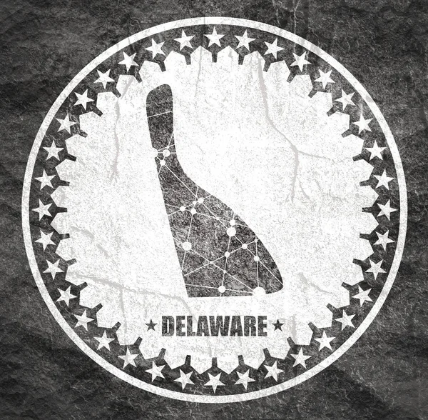 Mapa del estado de Delaware — Foto de Stock