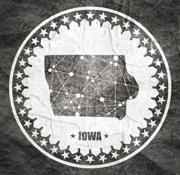 Iowa state map — Stock Photo, Image