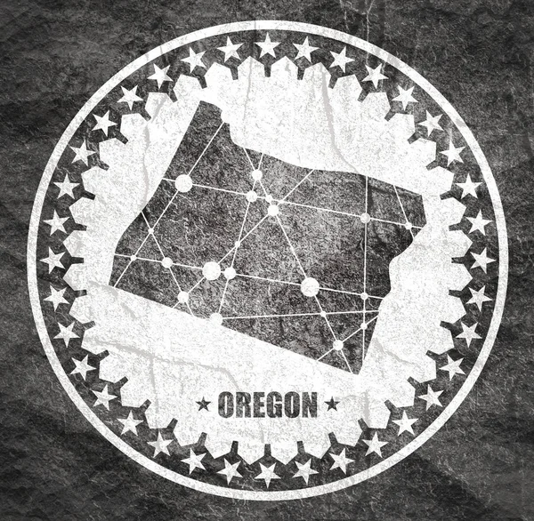 Staatskaart van Oregon — Stockfoto
