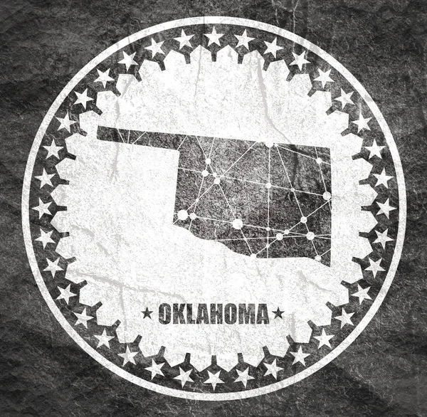 Mapa státu Oklahoma — Stock fotografie