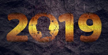 Yeni yıl ve Noel kutlama kartı.