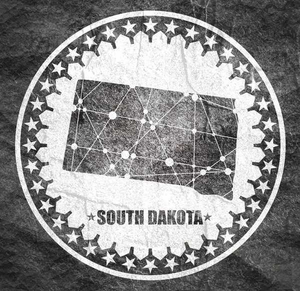 Dakota du sud carte de l'état — Photo