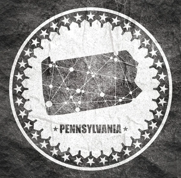 Pennsylvania staatskaart — Stockfoto