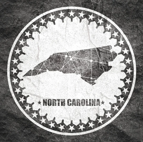 Mappa di stato della Carolina del Nord — Foto Stock