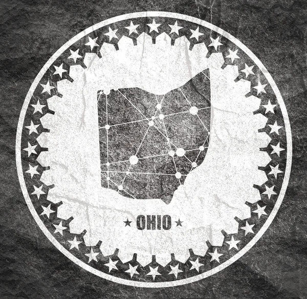 Ohio Mappa di stato — Foto Stock