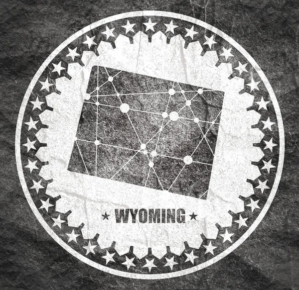 Карта штата Вайоминг — стоковое фото