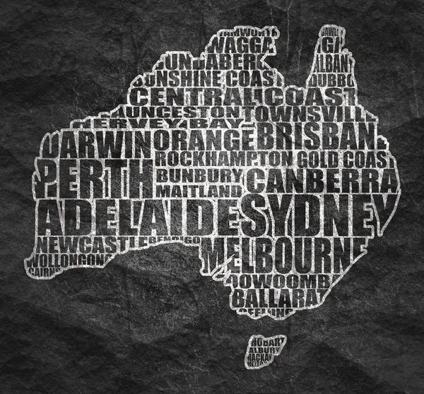 Karte von Australien — Stockfoto