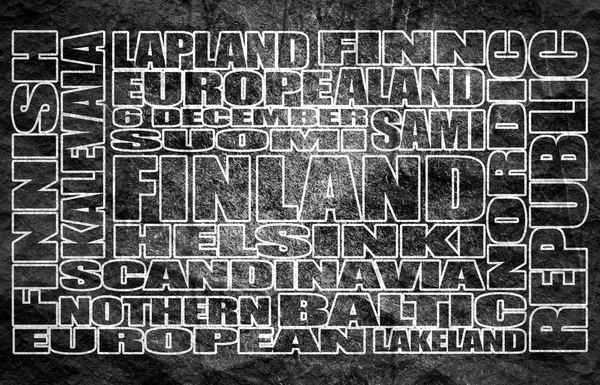 Etiquetas finland nuvem — Fotografia de Stock