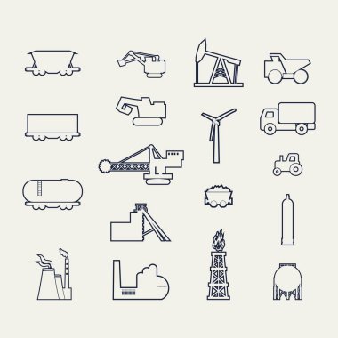 Endüstriyel Icons set.