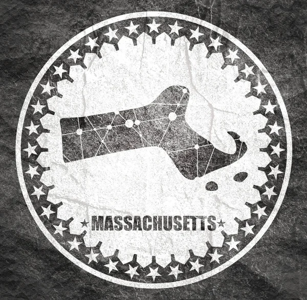 Massachusettský státní mapa — Stock fotografie