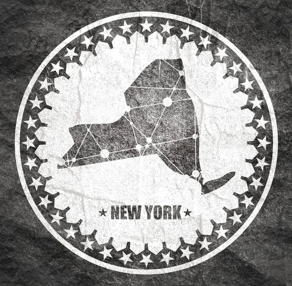 Mapa státu New York — Stock fotografie