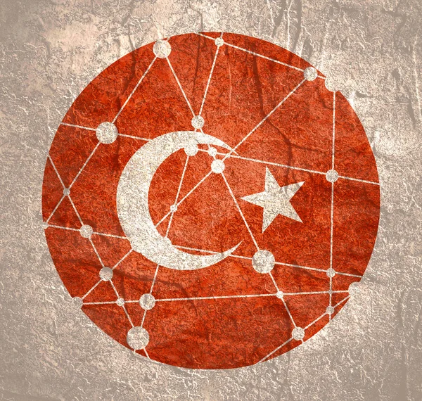 Koncept vlajky Turecka — Stock fotografie