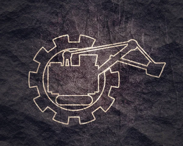 Madencilik ya da inşaat makinesi logosu