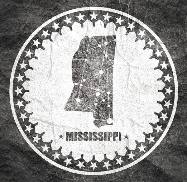 Mississippi state map — Stock Photo, Image